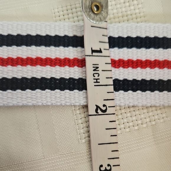 Fila White Belt with Navy and Red Stripes - Picture 7 of 16